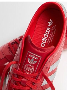 adidas Red Tokyo Sneakers with Silver Stripes 5.5 #193